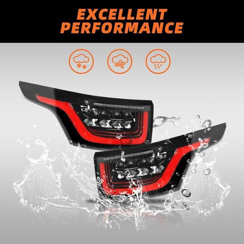 Pair Tail Lights Assembly w/Bulbs Compatible with Range Rover Sport 2014-2018 Rear Tail Lamp Taillight Left & Right Replace LR043974 LR043976 in Saudi Arabia