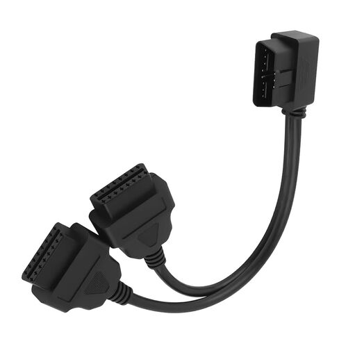 مقسم obd2 16 دبوس، كابل تمديد obd ii، محول كابل تمديد 1 ذكر إلى 2 أنثى، يناسب جميع واجهات obd ii القياسية (أسود) in Saudi Arabia