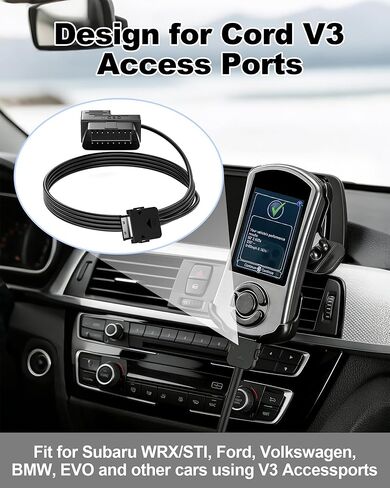 OBD2 OBDII Cable Adapter for Access Port Compatible with Cord V3 Sub-aru Ford VW WRX STI Focus BMW Evo, OBDII Power Cable for All Cars That use V3 Accessports OBD2 Diagnostic Cable in Saudi Arabia