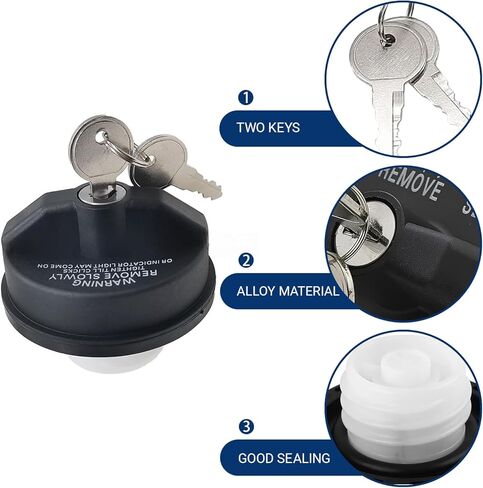 قفل خزان الوقود بغطاء الغاز مع غطاء قفل المفتاح متوافق مع 4Runner Silverado 1500 2500 3500 Nissan GMC Buick استبدال #10504 77300-47020 لخزان الوقود in Kuwait