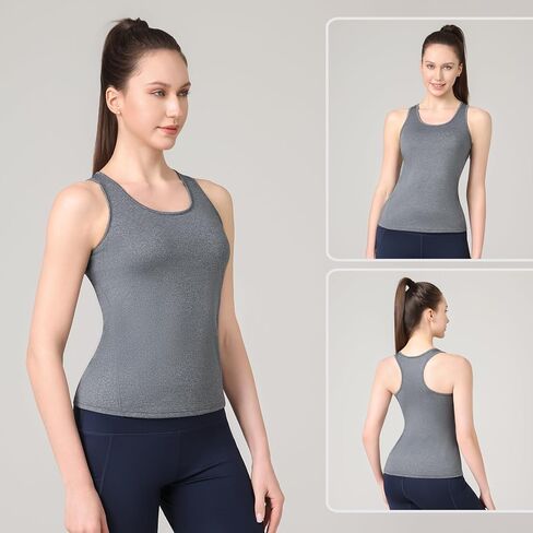 Workout Tank Tops for Women 3Pack Athletic Racerback Sports Compression Sleeveless Dry Fit Shirts in Saudi Arabia