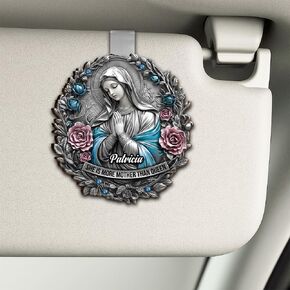 Personalized Christian Car Visor Clip, Custom with Name Guardian Angel, Virgin Mary, Drive Safe Visor Protector, Jesus Car Accessories Catholic Gift for Drivers, Men and Woman (D3) in Saudi Arabia