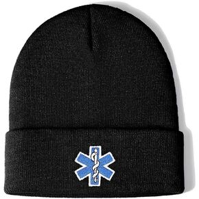 قبعة EMT للرجال والنساء ذات أساور دافئة مطرزة على شكل نجمة الحياة للمسعفين والفنيين الطبيين في حالات الطوارئ in Kuwait