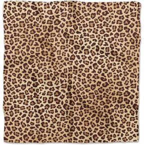 الفهد طباعة الحرير وشاح باندانا براون ليوبارد طباعة المرأة الأزياء ساحة الحرير التفاف الشعر in Kuwait
