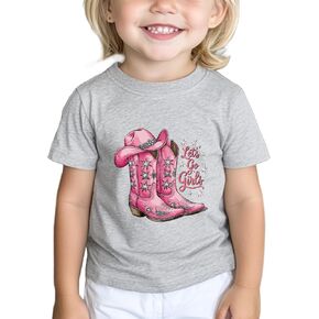 كاوبوي قميص طفل صبي أطفال ليتل راعية البقر عصر الغربية طفل الفتيان الملابس إلكتروني قصيرة الأكمام تي شيرت ملابس علوية من القطن المحملة 2T-8Y in Kuwait