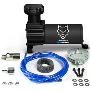 Pacbrake HP10142-B Basic Air Compressor Kit Matte Black | Includes Installation Hardware | Oil-less Design | Heavy-Duty Construction | 150 PSI Max Working Pressure | 33% Max Duty Cycle in Saudi Arabia