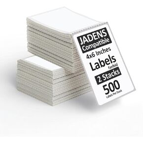 ملصقات شحن حرارية مقاس 4 × 6 بوصات - 500 ملصق لكل مجموعة - متوافقة مباشرة مع طابعة ملصقات Jadens JD268BT ونماذج Jadens الأخرى in Kuwait