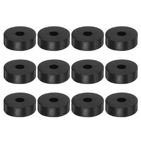 16pcs Rubber Spacer 1.2 Inch OD 0.4 Inch ID 0.6 Inch Thick Neoprene Round Anti Vibration Isolation Pads Isolator Rubber Washers Bushings for Home Cars Boat Accessories, Black in Saudi Arabia