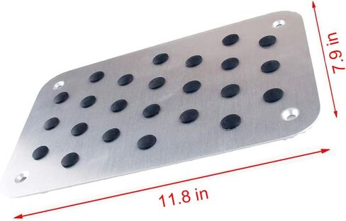 Universal Car Truck Floor Mat Aluminum Alloy Carpet Heel Pad Plate Foot Pedal Rest Footrest with Screw to Stop Heal Wear in Saudi Arabia