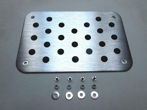 Universal Car Truck Floor Mat Aluminum Alloy Carpet Heel Pad Plate Foot Pedal Rest Footrest with Screw to Stop Heal Wear in Saudi Arabia