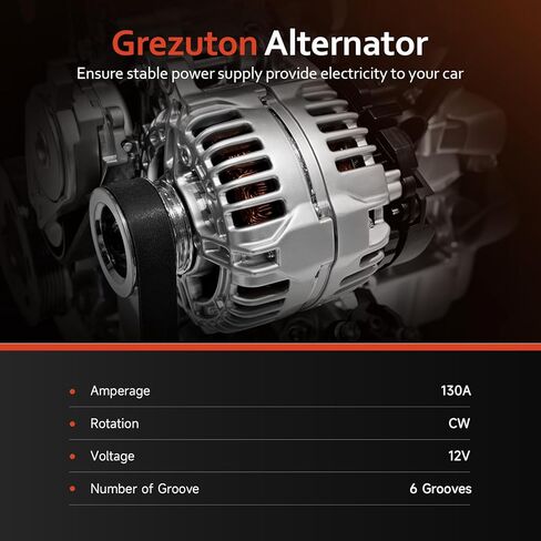 Alternator Replacement For 2006-2012 Kia Hyundai 3.3 3.8L V6,06-11 Azera,2007-2009 Santa Fe Sonata, 07-10 Entourage Veracruz,06-09 Sedona,2010-2011 Borrego,2007-2009 Kia Sorento,11191N,102211-3102 in Kuwait