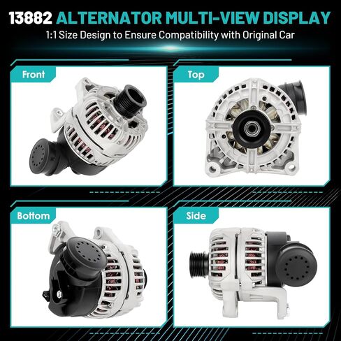 مولدات السيارة 13882N مناسبة لسلسلة BMW-E46 E36 320 325 330 525 530 X5 Z3 1997-2006 L6 2.2L 2.5L 2.8L 3.0L 120A مولدات بديلة للسيارات 12311432980، 12317501690، 12317501599, 13882 in Saudi Arabia