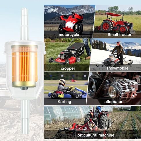 20 PCS 1/4 Inch and 5/16 Inch Gas Inline Fuel Filters with Magnet for Kawasaki, Kohler, John Deere, Lawn Mower, Small Engine, Upgrade Universal Replacement Fuel Filter with 20 Clips in Saudi Arabia