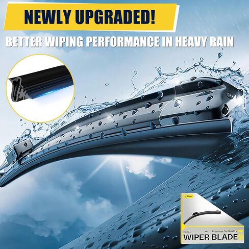 22"+22" Windshield Wiper Blades, OEM Quality Replacement Wipers, All-Season Aerodynamic Design, Fit for Ford F-150, Chevrolet Silverado 1500, GMC Sierra 1500, RAM 1500 (Pack of 2) in Saudi Arabia