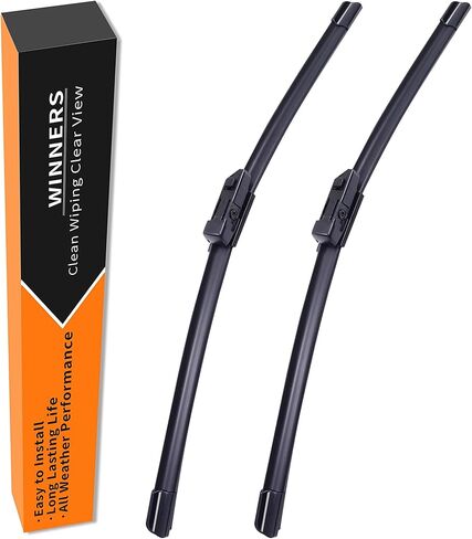 شفرات ممسحة الزجاج الأمامي لسيارة فورد رينجر 2024 2025 - مجموعة مساحات أمامية مقاس 25 بوصة + 17 بوصة مكونة من قطعتين، طقم استبدال شاحنة شفرة شعاع شديدة التحمل في جميع الأحوال الجوية in Kuwait