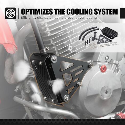 طقم مبرد زيت المحرك NICECNC متوافق مع Honda XR650L 1993-2025، مشعاع ألومنيوم مع طلاء مضاد للتآكل، ترقية تبريد عالية الأداء لمبرد زيت الدراجات النارية in Saudi Arabia