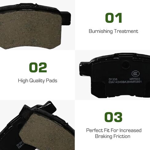 D1451 وسادات الفرامل الخلفية من السيراميك لـ Acura TSX 2009-2014 | لهوندا أكورد 2008-2017 in Kuwait