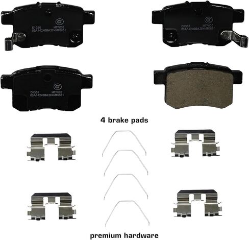 D1451 وسادات الفرامل الخلفية من السيراميك لـ Acura TSX 2009-2014 | لهوندا أكورد 2008-2017 in Kuwait