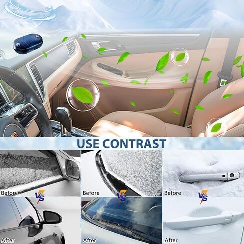 4pcs AntiFreeze Electromagnetic Car Snow Removal Device, Solar Electromagnetic Car Snow Removal Device, Portable Ca r Defroster,Fast and Efficient Vehicle Microwave Deicing Instrument for Ice Scraping in Saudi Arabia
