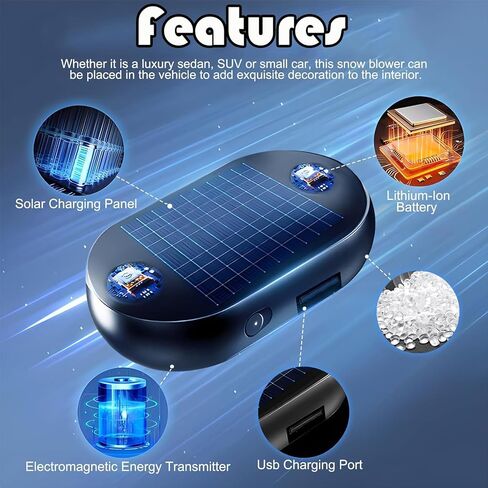 4pcs AntiFreeze Electromagnetic Car Snow Removal Device, Solar Electromagnetic Car Snow Removal Device, Portable Ca r Defroster,Fast and Efficient Vehicle Microwave Deicing Instrument for Ice Scraping in Saudi Arabia