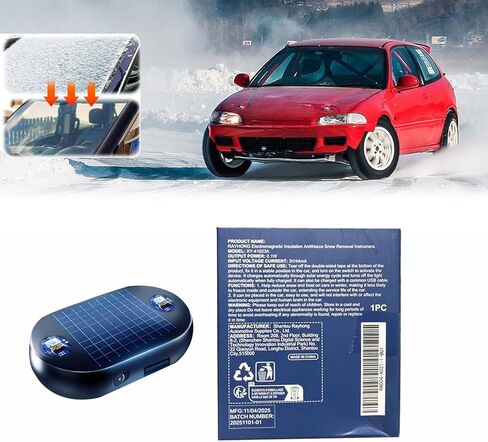 4pcs AntiFreeze Electromagnetic Car Snow Removal Device, Solar Electromagnetic Car Snow Removal Device, Portable Ca r Defroster,Fast and Efficient Vehicle Microwave Deicing Instrument for Ice Scraping in Saudi Arabia