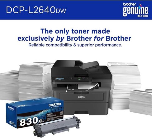 مجموعة طابعة ليزر Brother DCPL2640DW لاسلكية مدمجة أحادية اللون ومتعددة الوظائف، حبر عالي الإنتاجية، حزمة مزدوجة سوداء (3000 صفحة/خرطوشة) in Saudi Arabia