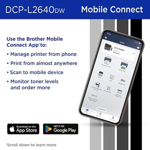 مجموعة طابعة ليزر Brother DCPL2640DW لاسلكية مدمجة أحادية اللون ومتعددة الوظائف، حبر عالي الإنتاجية، حزمة مزدوجة سوداء (3000 صفحة/خرطوشة) in Saudi Arabia