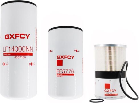 LF14000NN Oil Filter FF5776 Fuel Filter FS19765 Fuel Filter Replace 4367100 LF9080 P559000 2893612 P555776 5599456 PF9814 FH23474 FH23475 Compatible with ISX ISM QSX QSM QST X15 M11 in Saudi Arabia