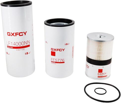 LF14000NN Oil Filter FF5776 Fuel Filter FS19765 Fuel Filter Replace 4367100 LF9080 P559000 2893612 P555776 5599456 PF9814 FH23474 FH23475 Compatible with ISX ISM QSX QSM QST X15 M11 in Saudi Arabia