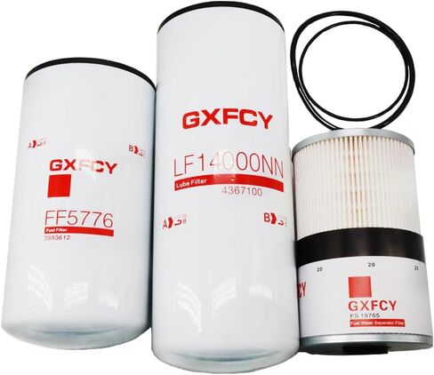 LF14000NN Oil Filter FF5776 Fuel Filter FS19765 Fuel Filter Replace 4367100 LF9080 P559000 2893612 P555776 5599456 PF9814 FH23474 FH23475 Compatible with ISX ISM QSX QSM QST X15 M11 in Saudi Arabia