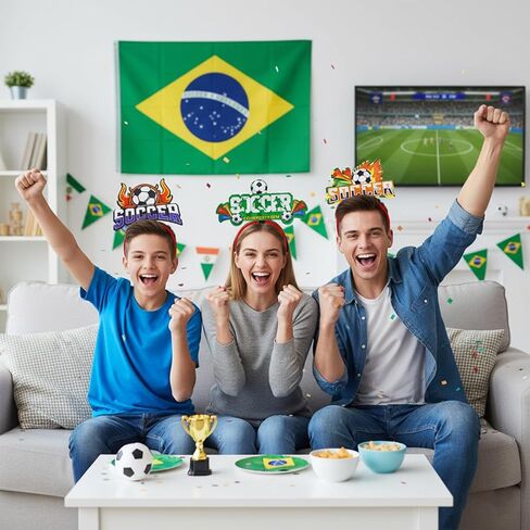 8 عبوات من عصابات رأس كأس العالم 2026، أغطية رأس تحت عنوان كأس العالم، ملحقات زينة بضائع كرة القدم، هدايا رائعة لمحبي كرة القدم، أربطة شعر لكرة القدم، ملحقات شعر رياضية يومية للنساء والرجال in Saudi Arabia