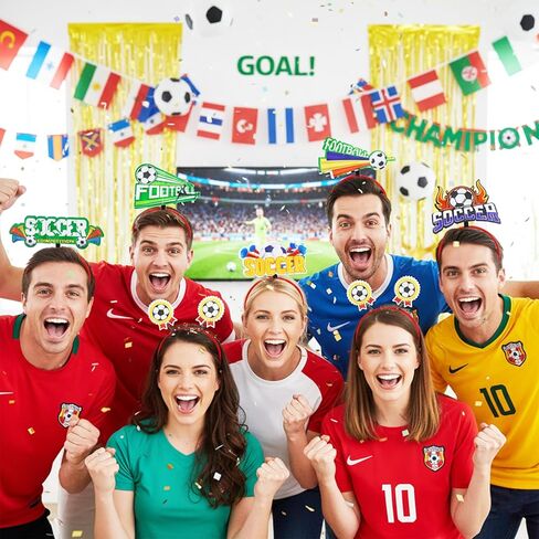 8 عبوات من عصابات رأس كأس العالم 2026، أغطية رأس تحت عنوان كأس العالم، ملحقات زينة بضائع كرة القدم، هدايا رائعة لمحبي كرة القدم، أربطة شعر لكرة القدم، ملحقات شعر رياضية يومية للنساء والرجال in Saudi Arabia