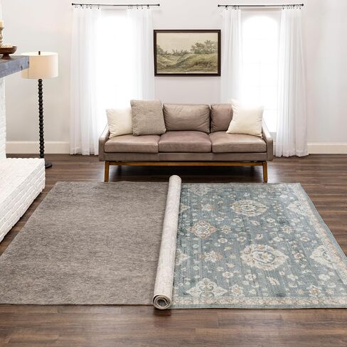 Premium 8' x 10' - 1/4" Rug Pad Gripper - Felt Cushion + Rubber Non-Slip Grip - Adds Comfort Underfoot and Flooring Protection in Saudi Arabia