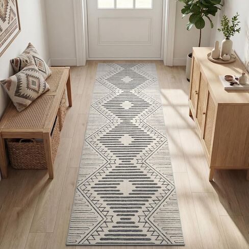 Boho Beige 5x7 Area Rugs Textured Tufted Rugs for Living Room Bedroom Nursery Rug-Carpet Washable Brown Neutral Modern Aztec Rug in Saudi Arabia