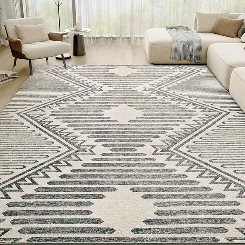 Boho Beige 5x7 Area Rugs Textured Tufted Rugs for Living Room Bedroom Nursery Rug-Carpet Washable Brown Neutral Modern Aztec Rug in Saudi Arabia