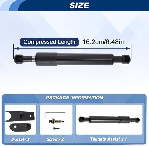 مجموعة مساعدة الباب الخلفي لسيارة شيفروليه كولورادو لسيارة جي إم سي كانيون 2023-2025 رافعة شاحنة خفيفة لنقل السلع مجموعة مساعدة للباب الخلفي دعامة دعم الرفع in Kuwait