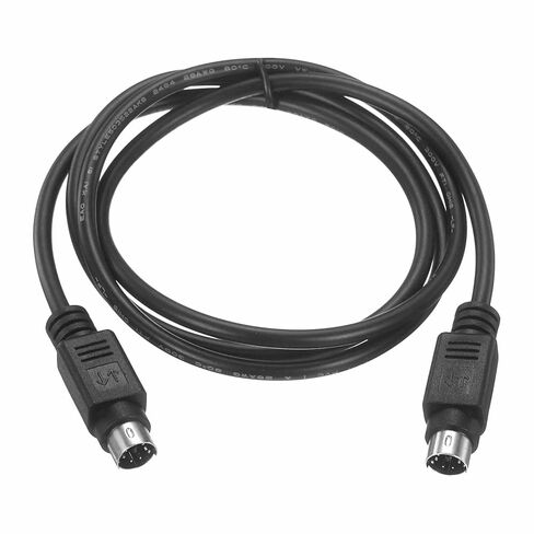 كابل تمديد PS/2 للماوس ولوحة المفاتيح بطول 1 قدم - كابل تمديد أسلاك نحاسية 28 AWG 6 Pin UL2464 ذكر إلى ذكر للوحة مفاتيح الماوس المستديرة PS/2، أسود in Saudi Arabia