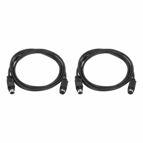 4.9 Feet PS/2 Mouse and Keyboard Extension Cable - 28 AWG 6 Pin UL2464 Copper Wires Male to Female Extension Cable for PS/2 Round Mouse Keyboard, Black in Saudi Arabia