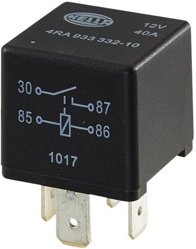 HELLA 4RA 933 332-101 مرحل، التيار الرئيسي - 12 فولت - موصل 4 سنون - جهة اتصال مفتوحة عادة in Saudi Arabia