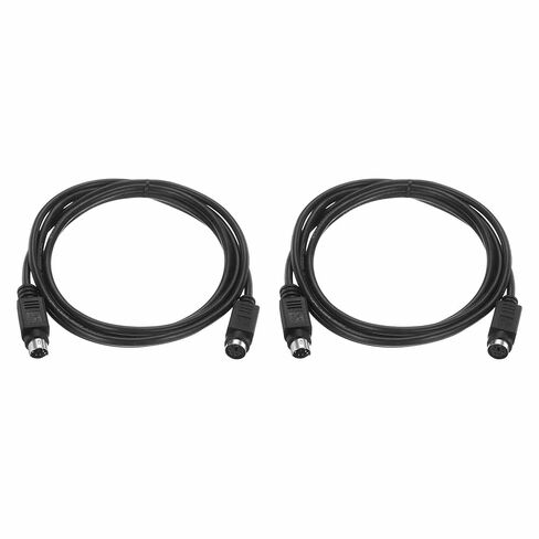 16.4 Feet PS/2 Mouse and Keyboard Extension Cable - 24 AWG 6 Pin UL2464 Copper Wires Male to Female Extension Cable for PS/2 Round Mouse Keyboard, Black in Saudi Arabia