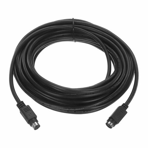16.4 Feet PS/2 Mouse and Keyboard Extension Cable - 24 AWG 6 Pin UL2464 Copper Wires Male to Female Extension Cable for PS/2 Round Mouse Keyboard, Black in Saudi Arabia