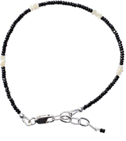 CHARGED Sterling Silver Adjustable Natural Gemstone Crystal Bracelets + Baby Selenite Puffy Heart Included! in Kuwait