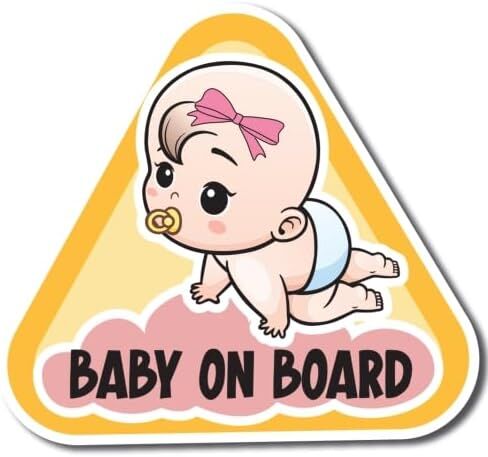 Magnet Me Up Little Prince Baby On Board Car Magnet Decal Durable, 5 Inch, Blue, Weatherproof, Cute Baby on Car Safety Sign, Bumper Magnet, Baby on Highway, Made in USA in Saudi Arabia