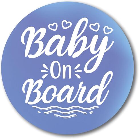 ملصق مغناطيسي للسيارة Magnet Me Up Little Prince Baby On Board متين، 5 بوصات، أزرق، مقاوم للطقس، علامة أمان لطيفة للطفل على السيارة، مغناطيس ممتص للصدمات، طفل على الطريق السريع، صنع في الولايات المتحدة الأمريكية in Kuwait