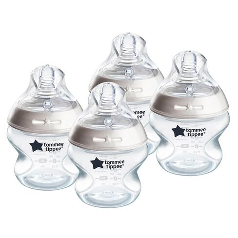 Tommee Tippee Natural Start Newborn Baby Bottles, 5 oz with Slow Flow Breast-Like Nipples for A Natural Latch, Self-Sterilizing and BPA Free, Cowboy Theme, Pack of 2 in Saudi Arabia