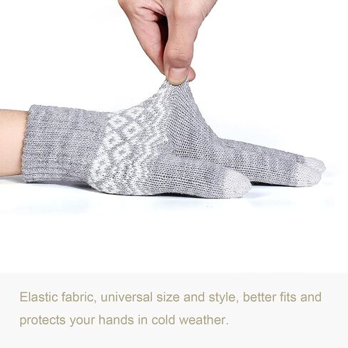 4 Pairs Winter Gloves for Women Men, Warm Knit Gloves Touchscreen Gloves Texting Gloves with Elastic Cuff in Saudi Arabia