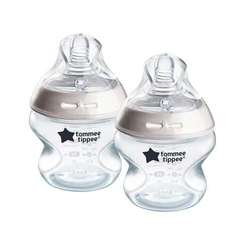 Tommee Tippee Natural Start Newborn Baby Bottles, 5 oz with Slow Flow Breast-Like Nipples for A Natural Latch, Self-Sterilizing and BPA Free, Cowboy Theme, Pack of 2 in Saudi Arabia