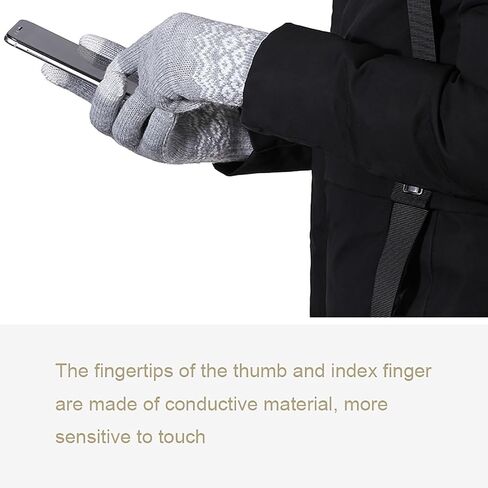 4 Pairs Winter Gloves for Women Men, Warm Knit Gloves Touchscreen Gloves Texting Gloves with Elastic Cuff in Saudi Arabia
