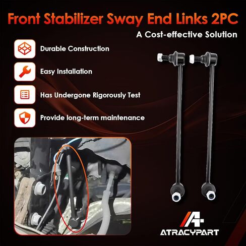 K80478 2Pcs Front Sway Bar Stabilizer End Links Zinc-Nickel Alloy Suspension Kit, Compatible With 06-18 A3 Q3 TT Quattro, 06-19 VW R32 CC Eos GTI Golf Jetta Beetle Rabbit Tiguan Passat in Saudi Arabia
