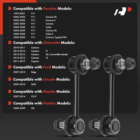 A-Premium 2 x Rear Sway Bar Links Stabilizer Bar Links, Compatible with Ford Edge 2007-2010 & Chevrolet Camaro 2010-2013, Caprice 2011-2017 & Mazda CX-9 & Lincoln MKX & Porsche 911 & Pontiac G8 in Saudi Arabia